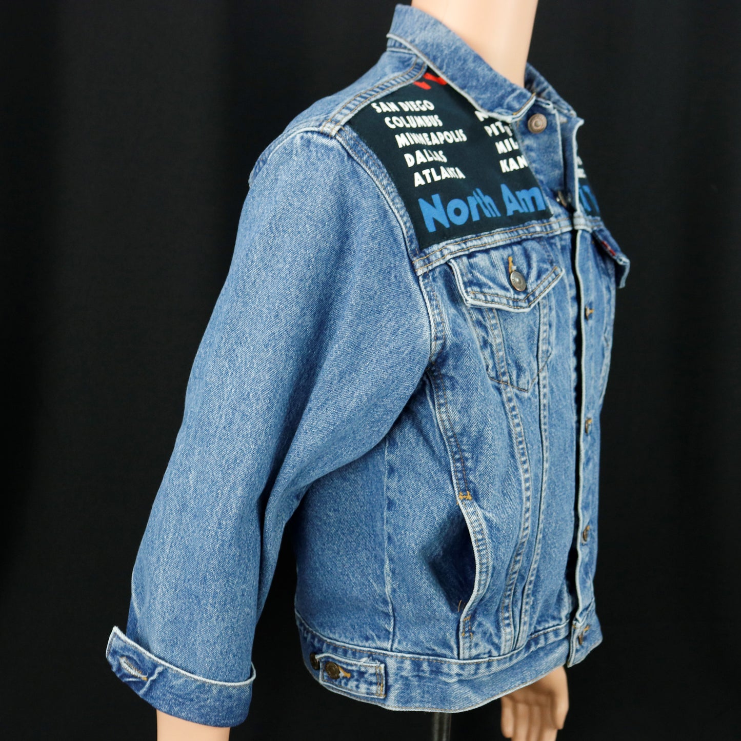 Rolling Stones Levis Denim Jacket Mens Medium Womens Large