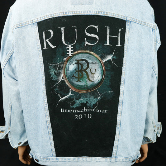RUSH Band Levis Denim Jacket Time Machine USA Mens 2XL