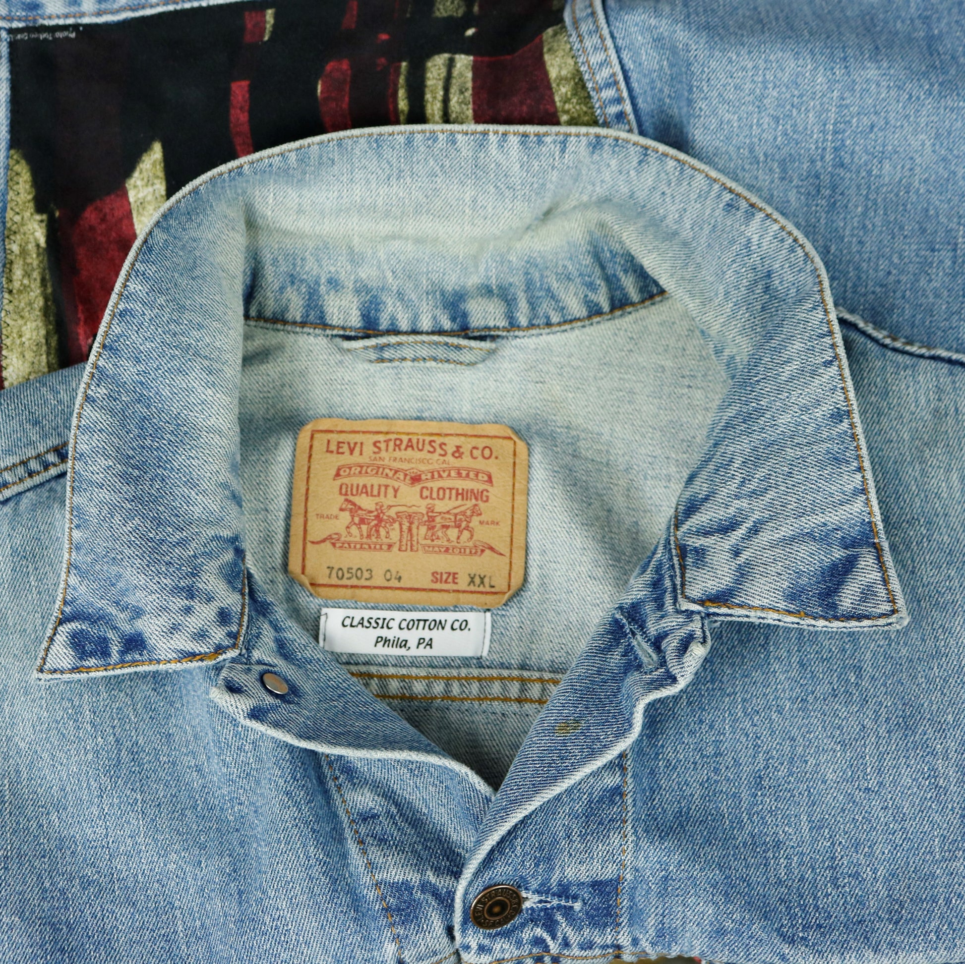 Jimi Hendrix Levis Denim Jacket Mens XLarge