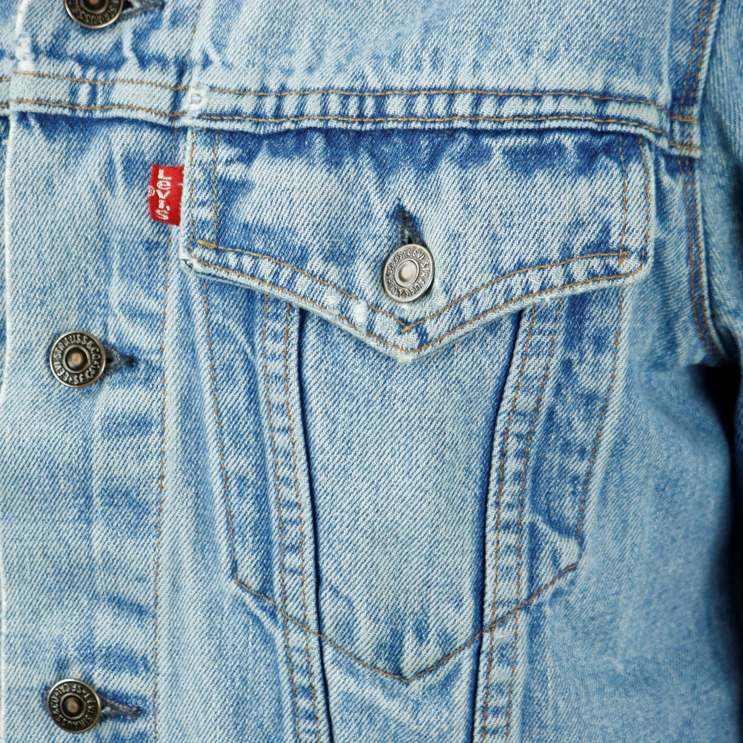 Jimi Hendrix Levis Denim Jacket Distressed Mens Small Womens Large