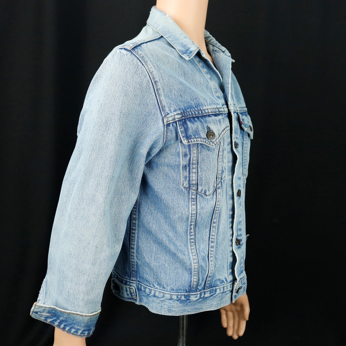 Jimi Hendrix Levis Denim Jacket Distressed Mens Small Womens Large