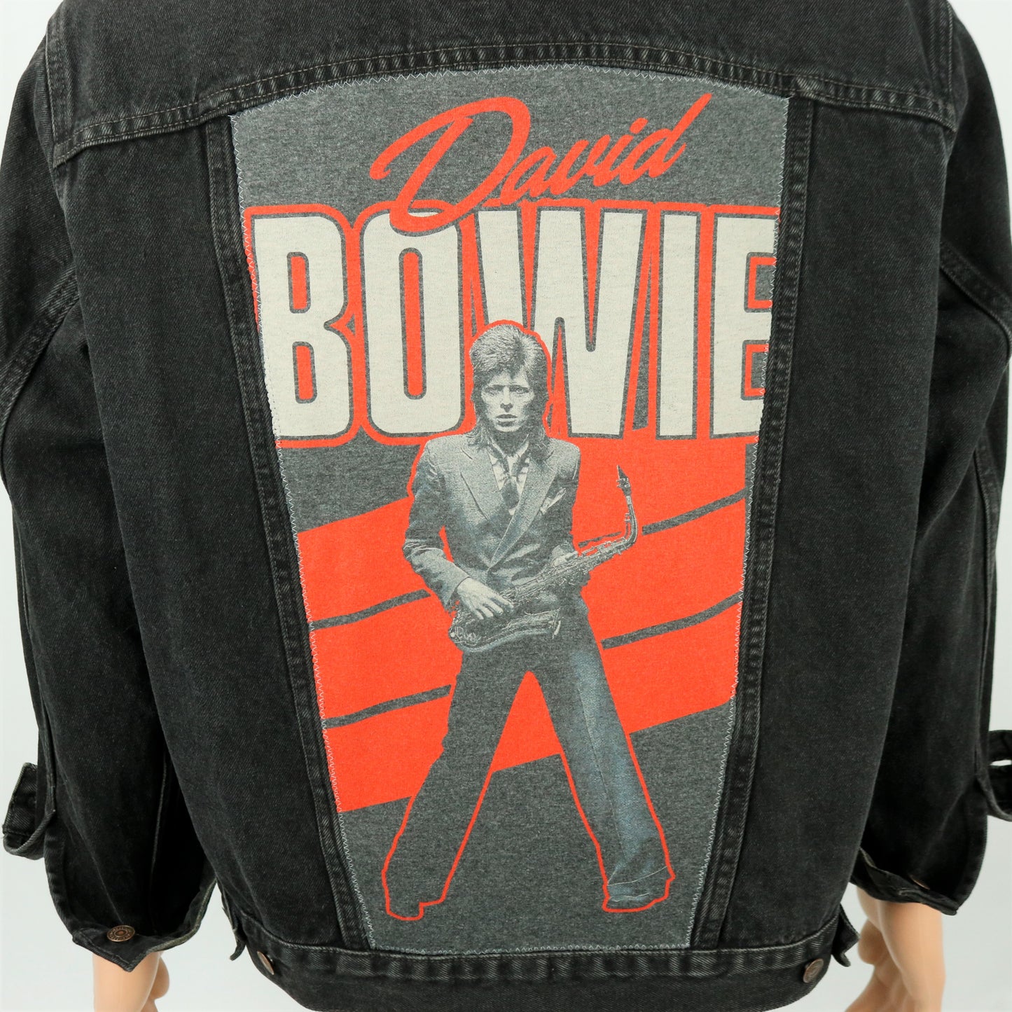 David Bowie Levis Denim Jacket Black Mens Large Womens Xlarge