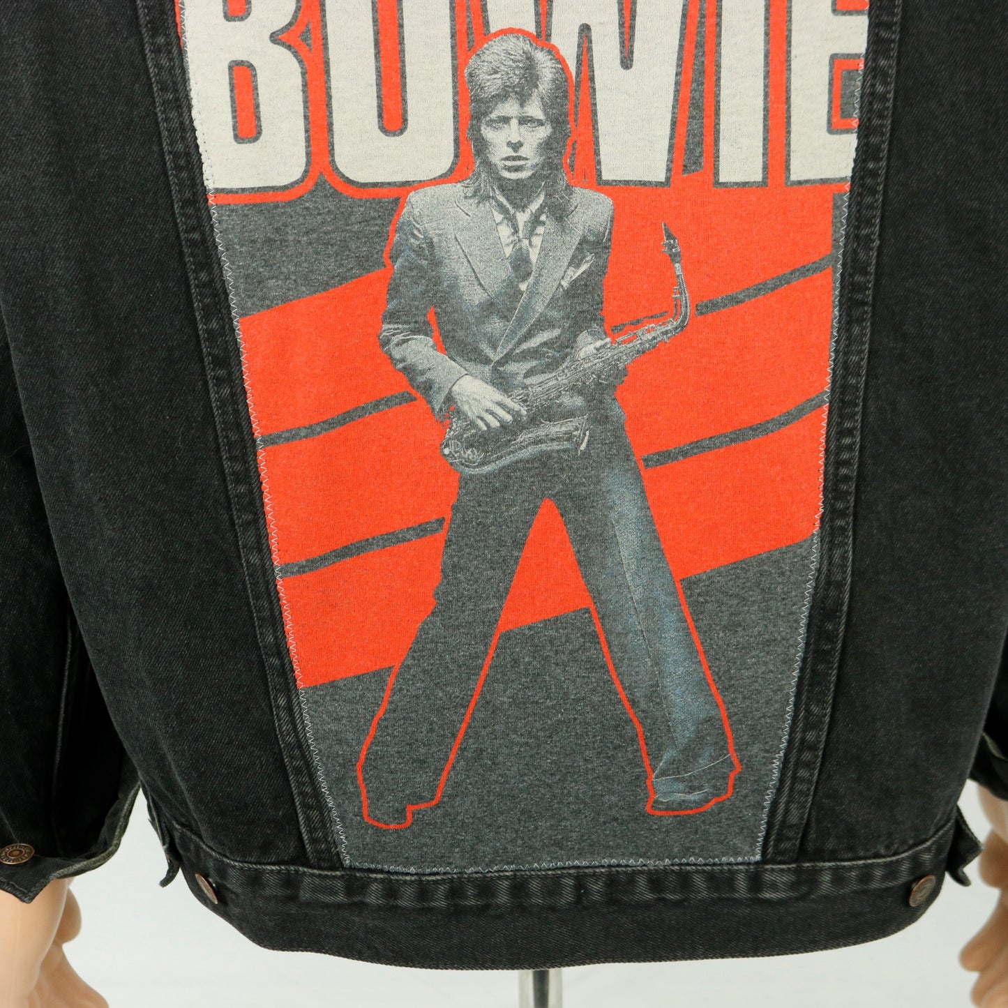 David Bowie Levis Denim Jacket Black Mens Large Womens Xlarge