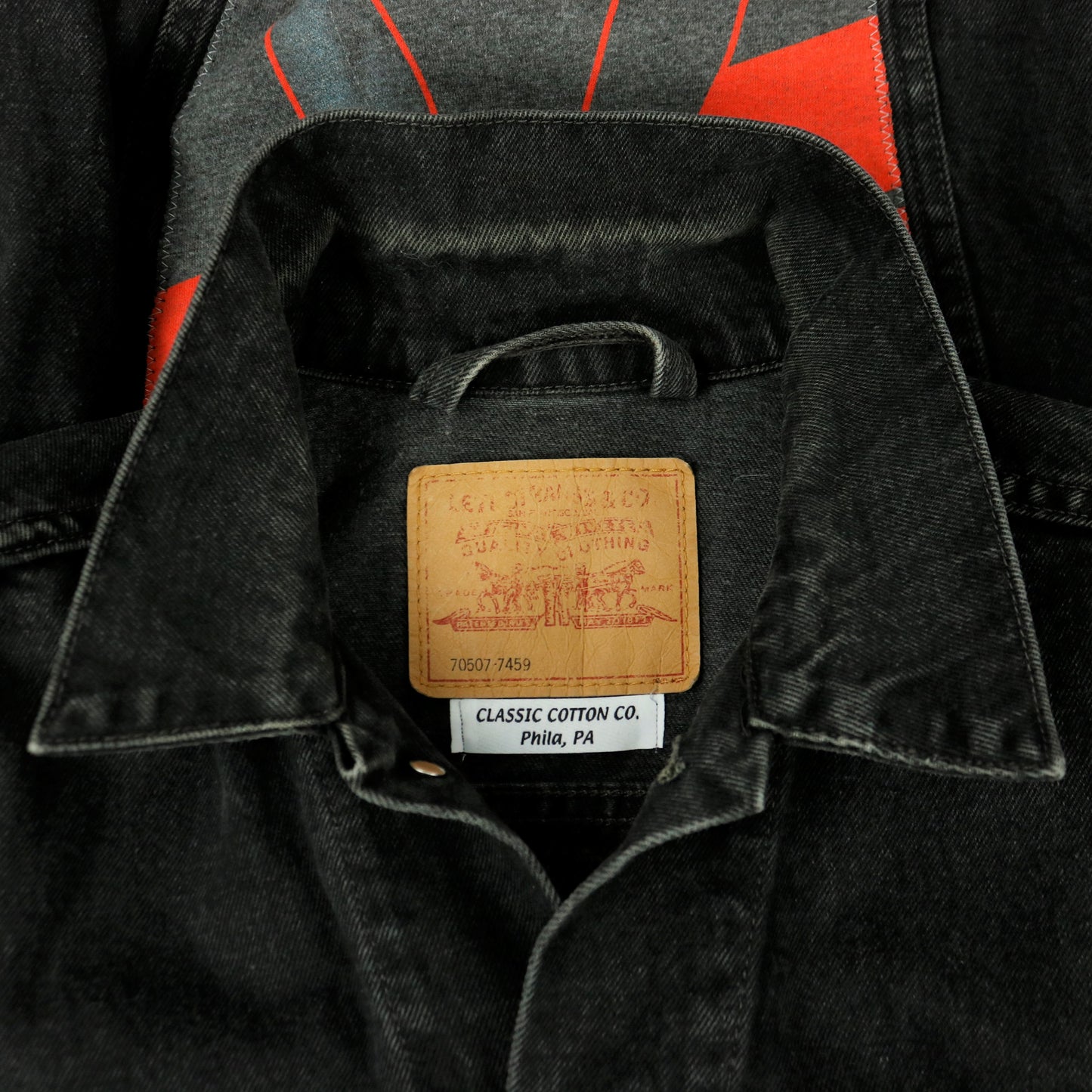 David Bowie Levis Denim Jacket Black Mens Large Womens Xlarge