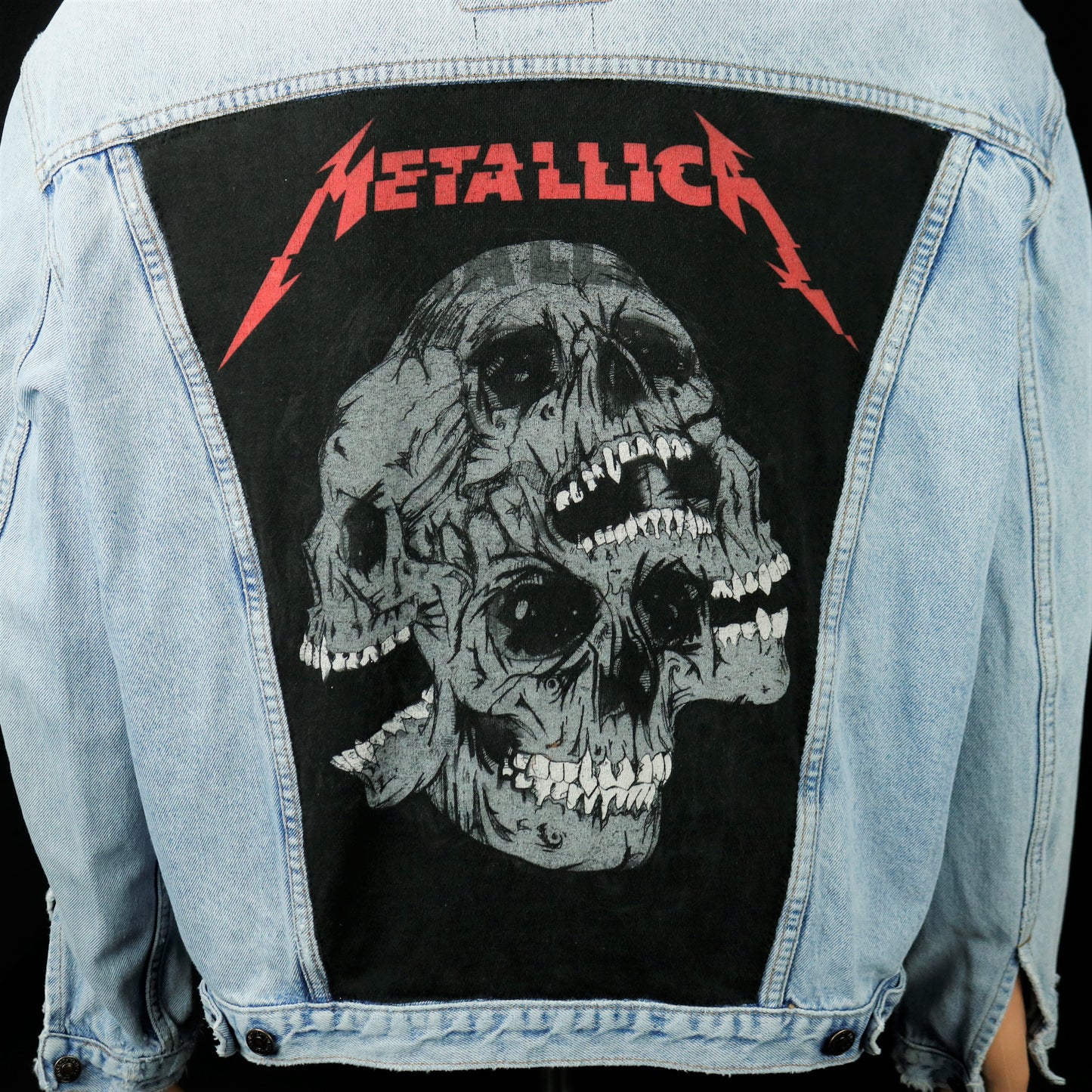 Metallica Levi's Denim Jacket Distressed Mens XLarge
