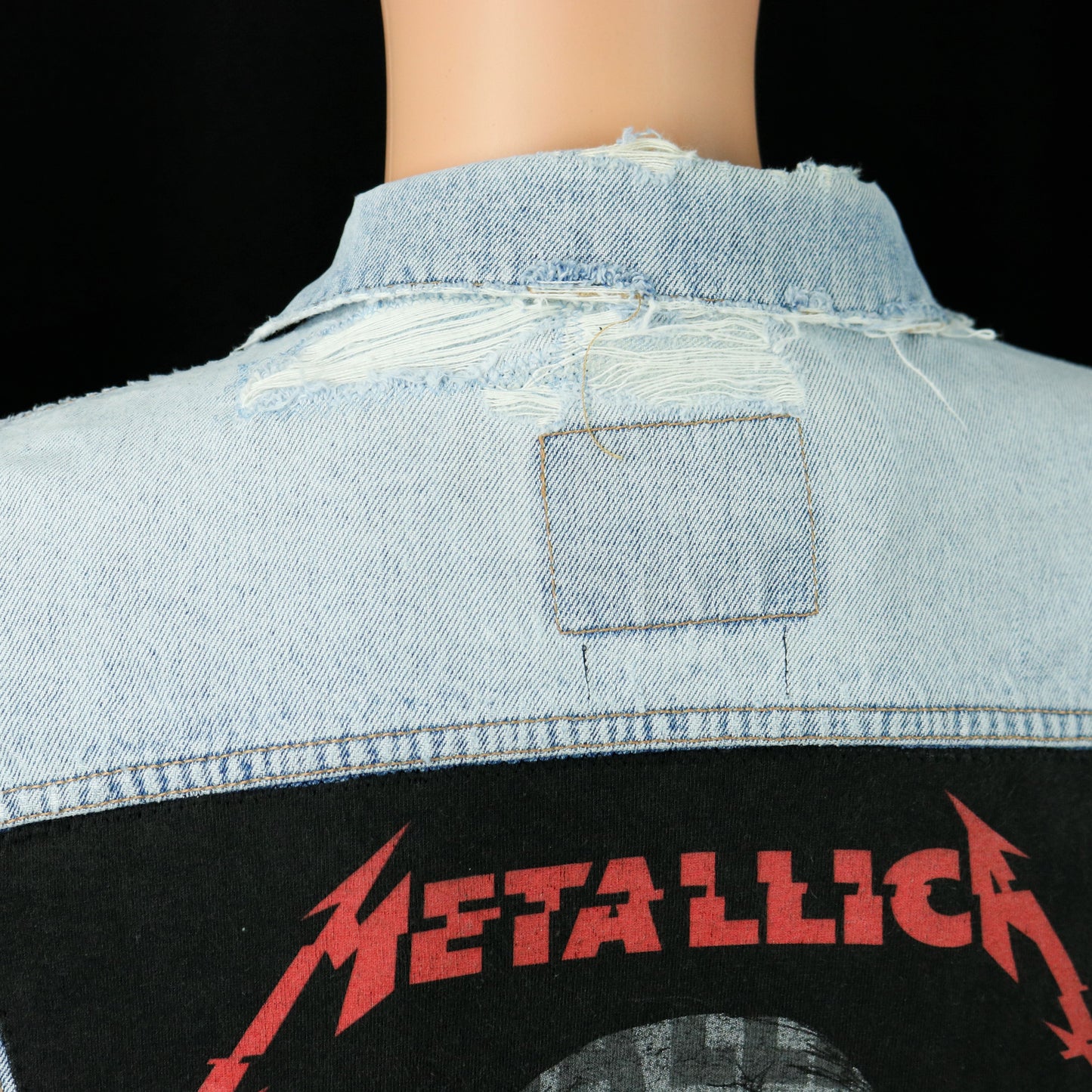 Metallica Levi's Denim Jacket Distressed Mens XLarge