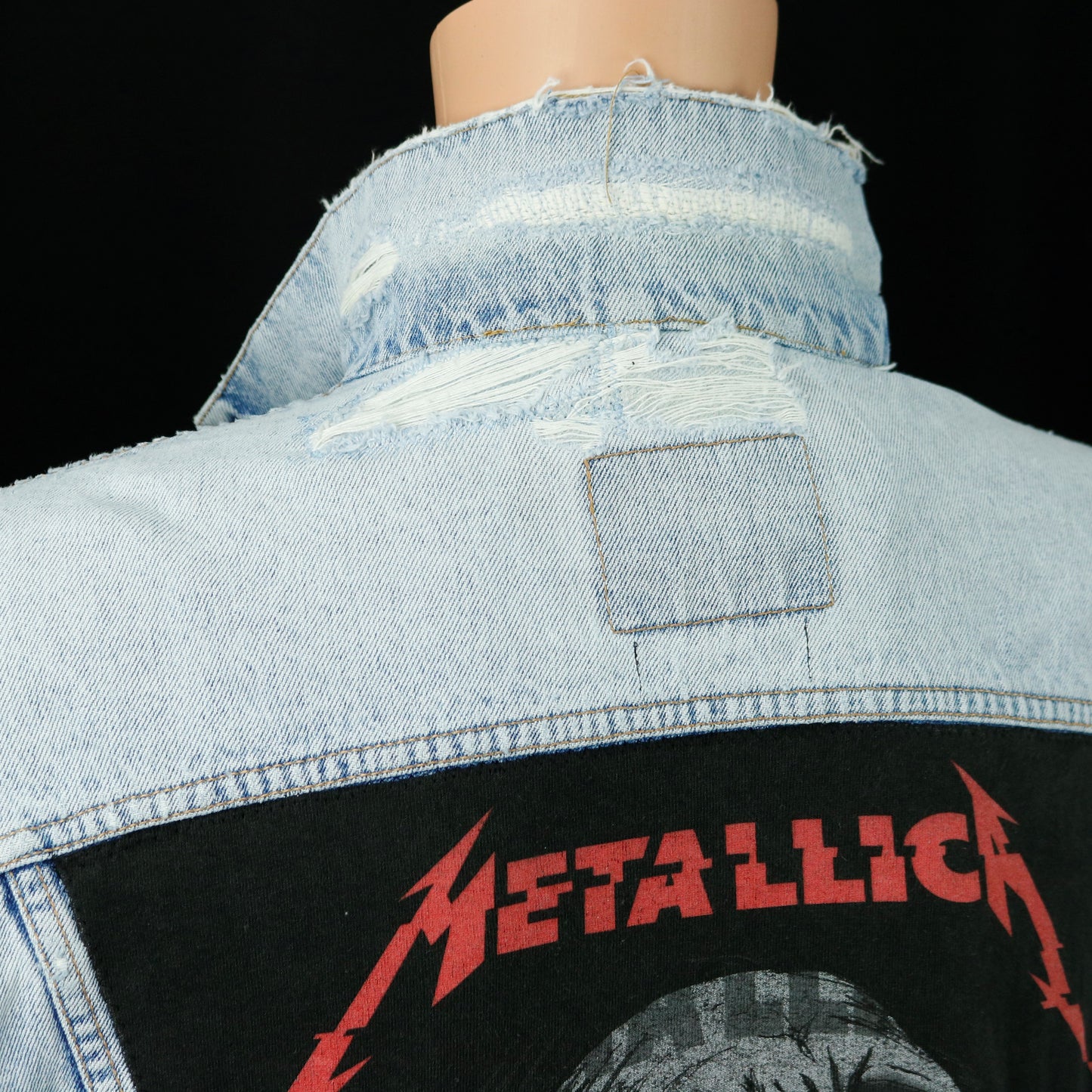 Metallica Levi's Denim Jacket Distressed Mens XLarge