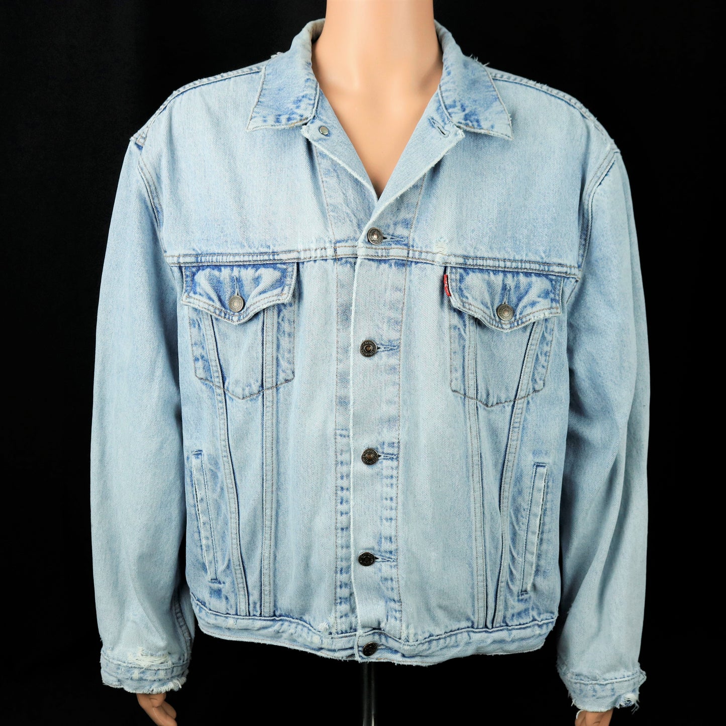 Metallica Levi's Denim Jacket Distressed Mens XLarge
