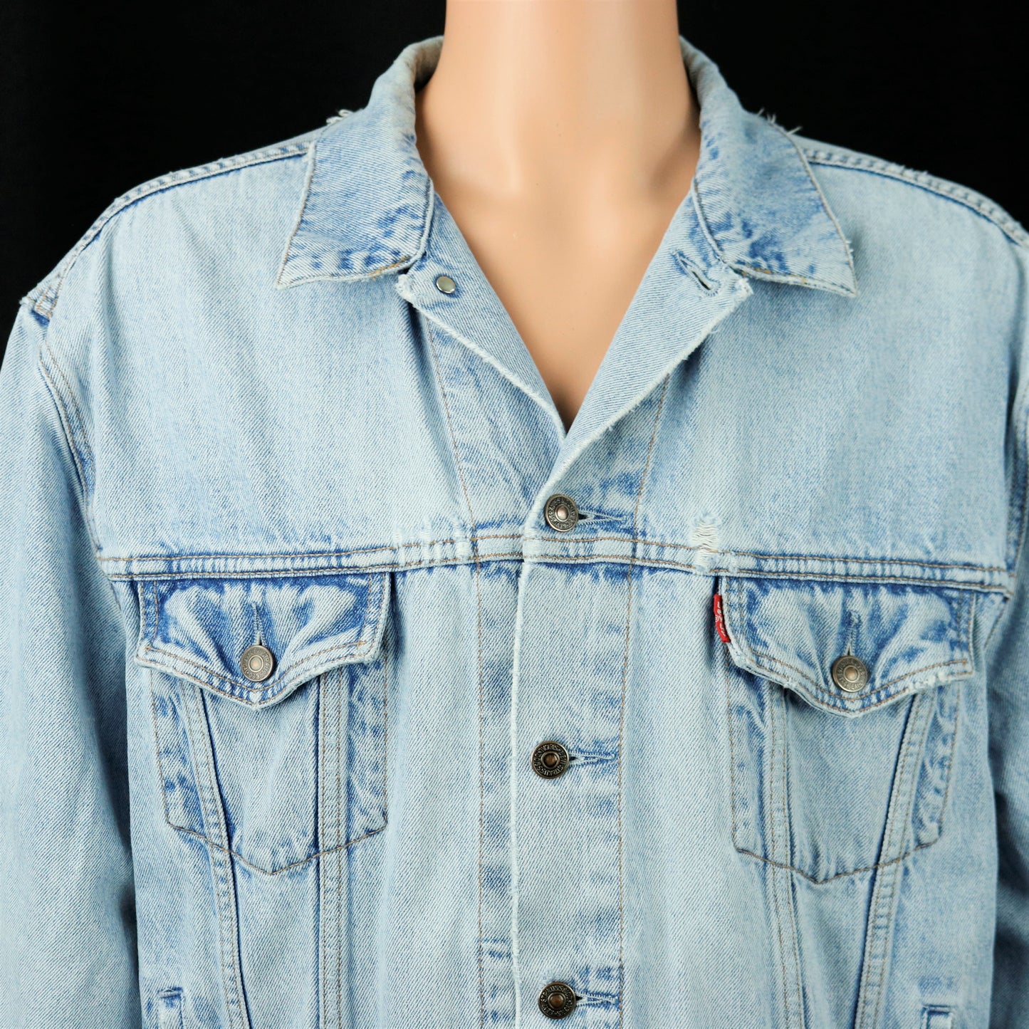 Metallica Levi's Denim Jacket Distressed Mens XLarge