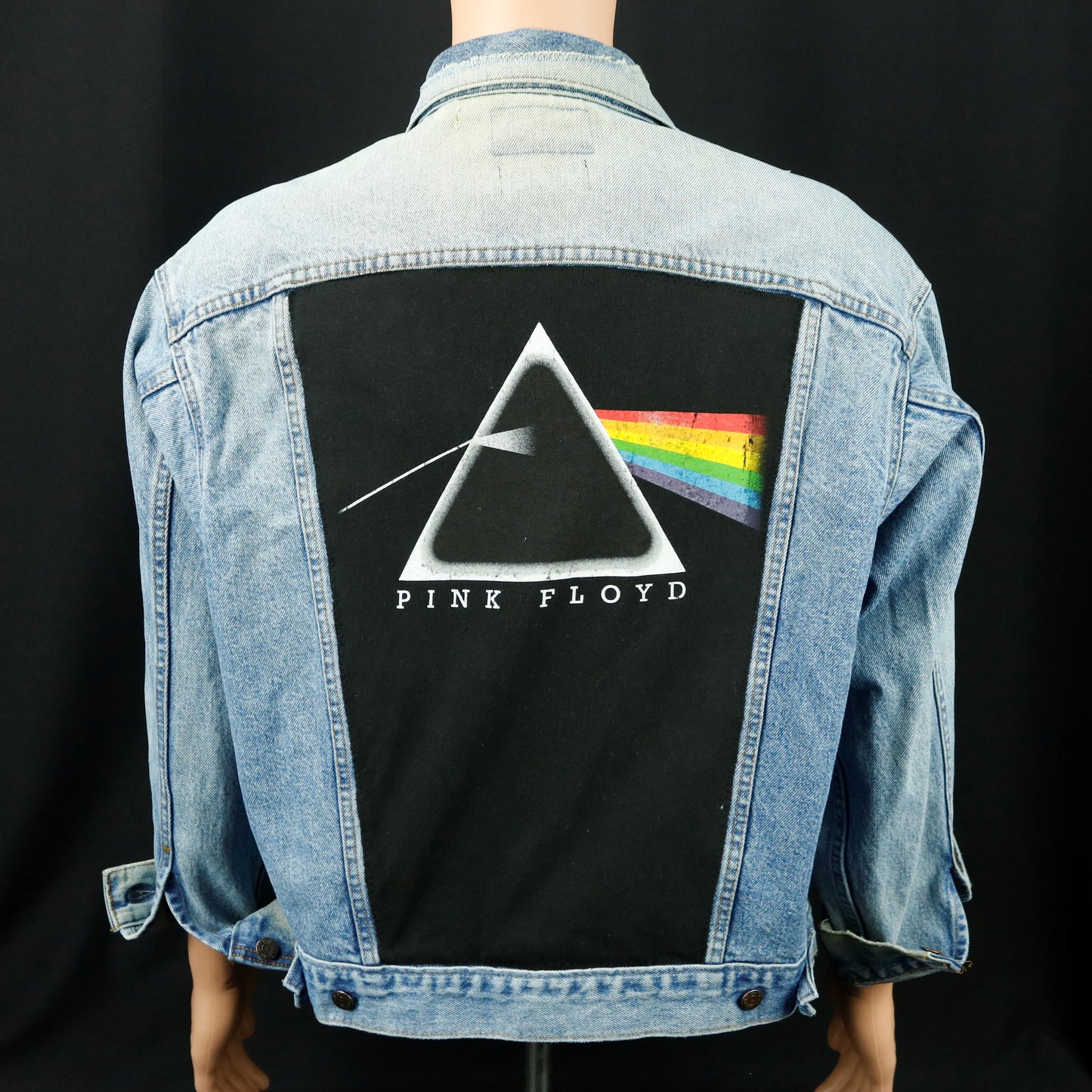Pink Floyd Levis Denim Jacket USA Distressed Mens Large