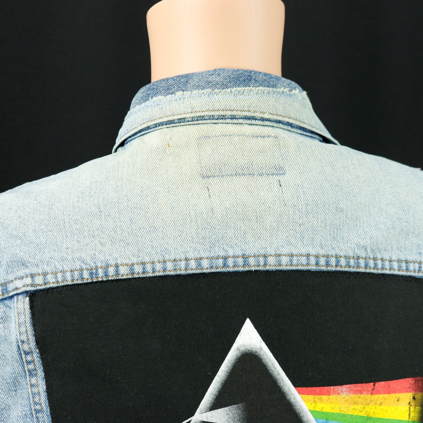 Pink Floyd Levis Denim Jacket USA Distressed Mens Large