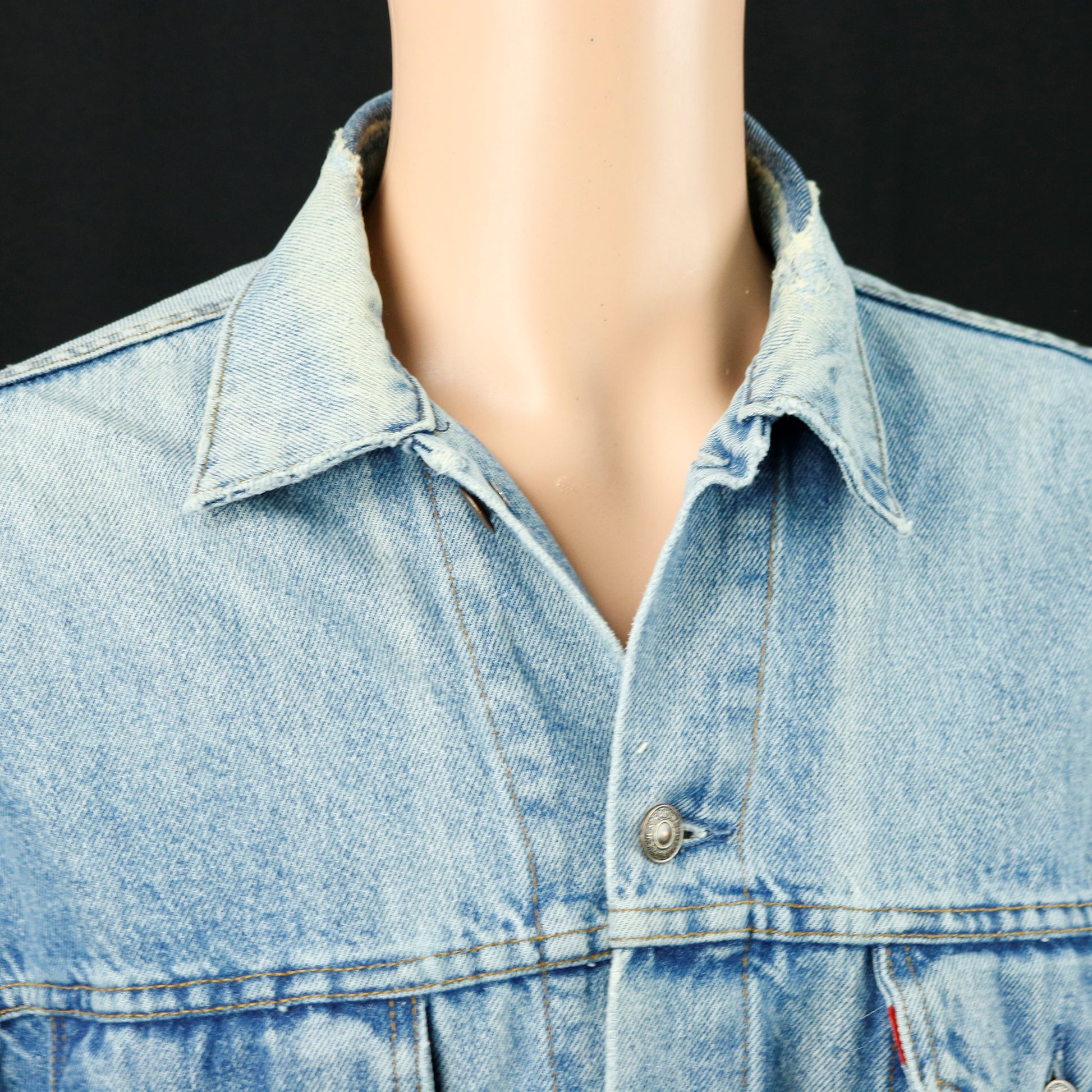 Pink Floyd Levis Denim Jacket USA Distressed Mens Large