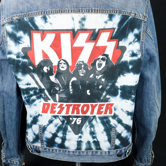 KISS Band Levis Denim Jacket Destroyer Mens Large Womens XLarge