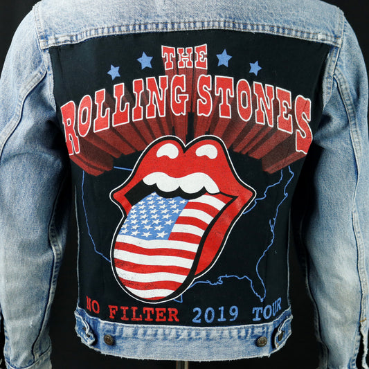 Rolling Stones Levis Distressed Jacket USA 38 Mens Small Womens Medium