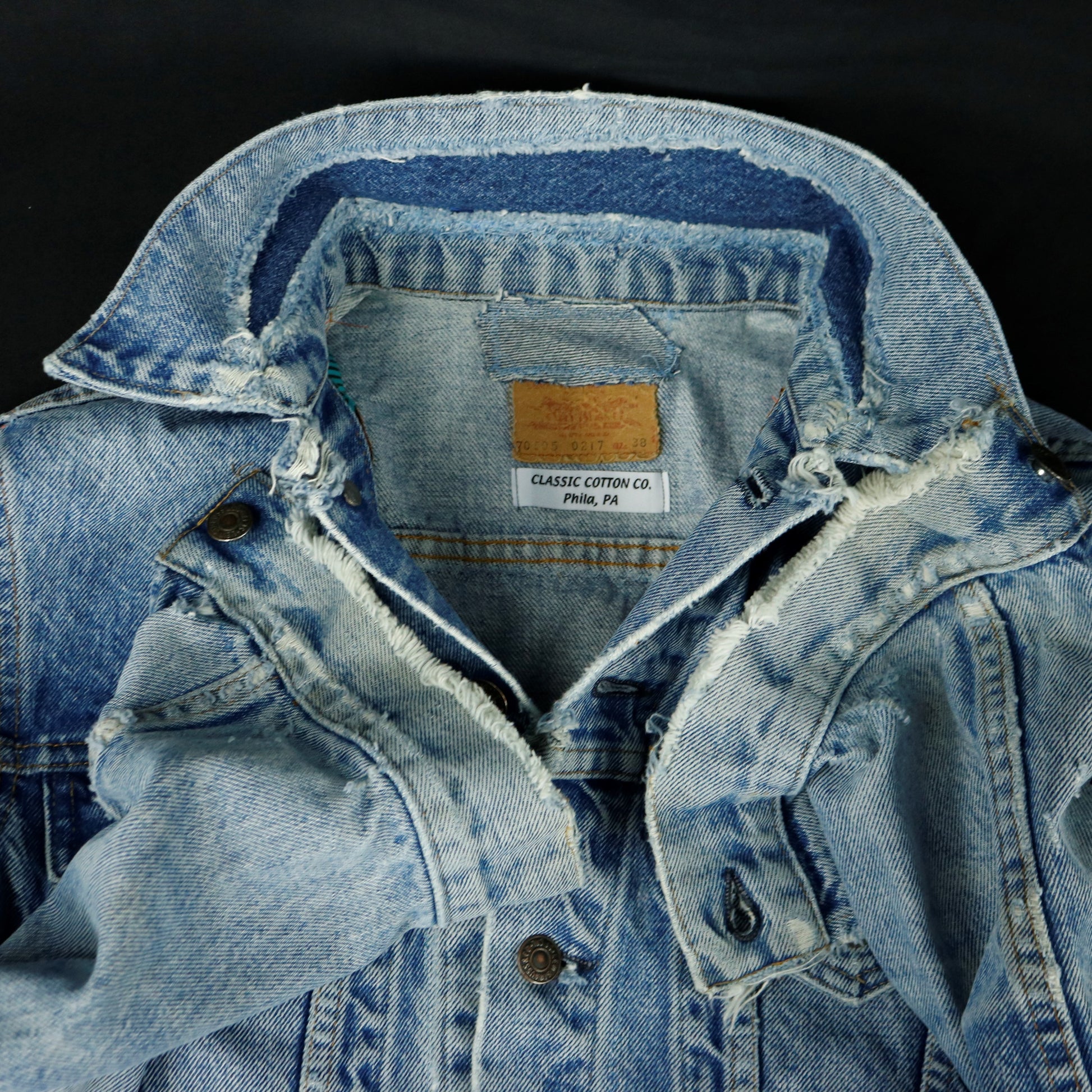 Rolling Stones Levis Distressed Jacket USA 38 Mens Small Womens Medium
