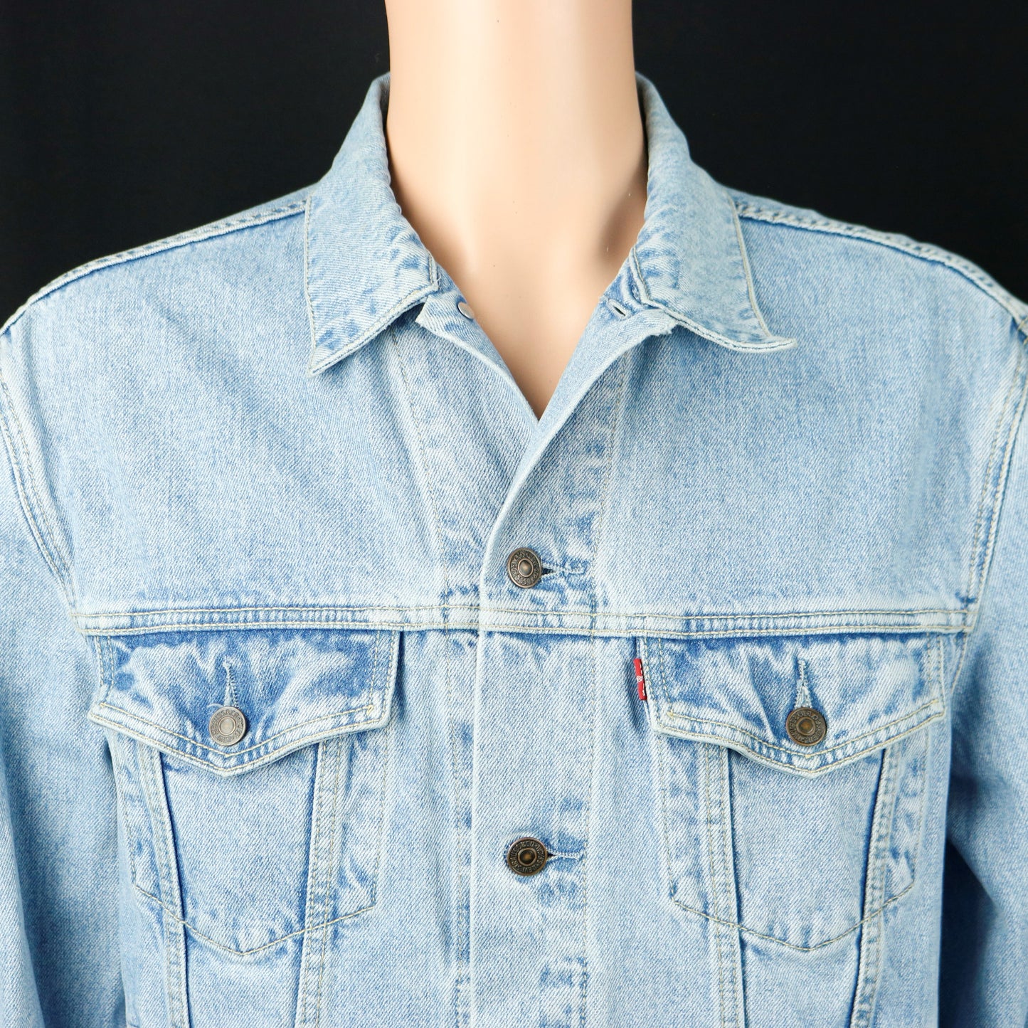 Upcycle Green Day Levis Denim Jacket Mens Large Women's Xlarge