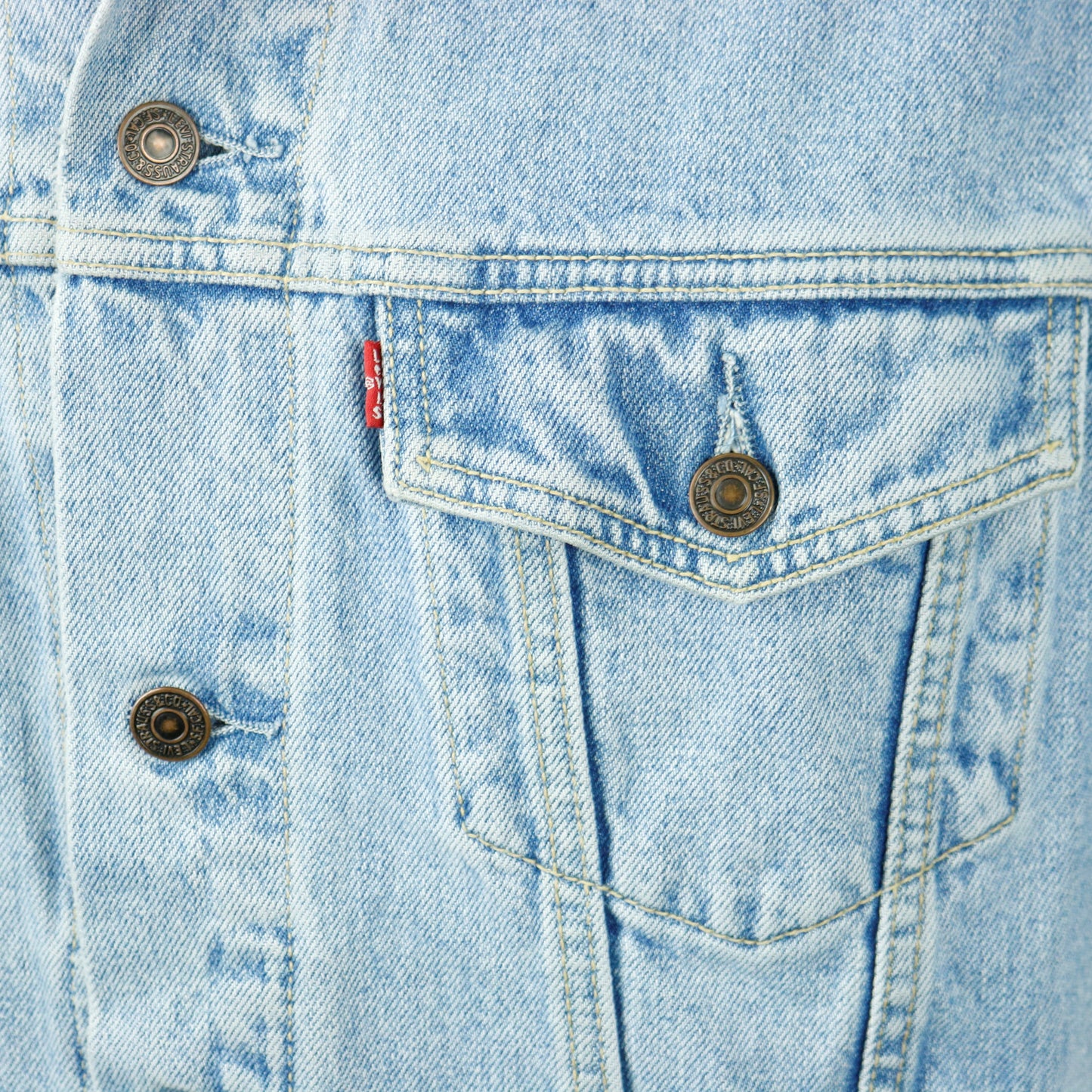 Upcycle Green Day Levis Denim Jacket Mens Large Women's Xlarge