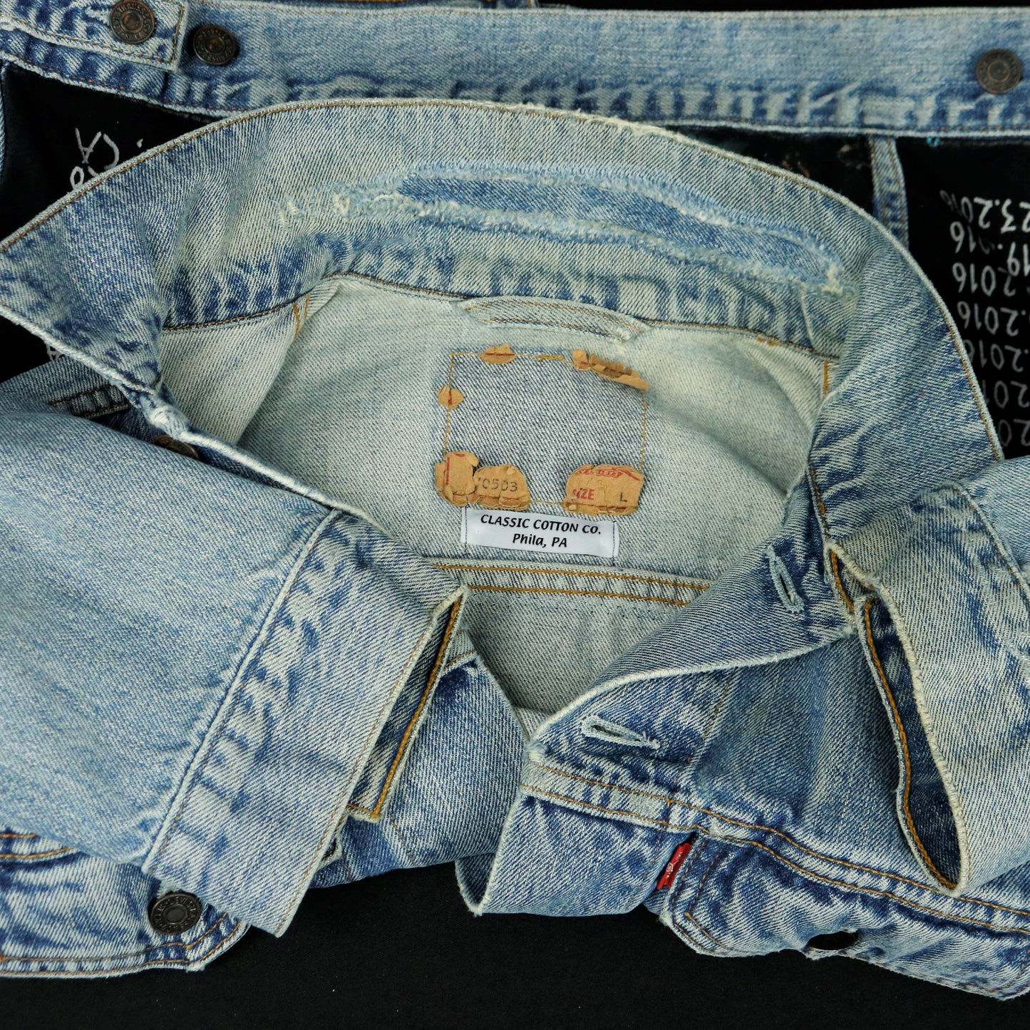 Upcycle KORN Levi's Denim Jacket Men's Large Women's XLarge