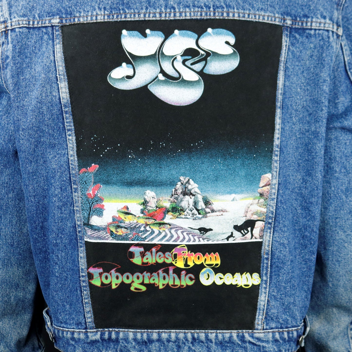 YES Band Levis Denim Jacket Roger Dean Mens XLARGE