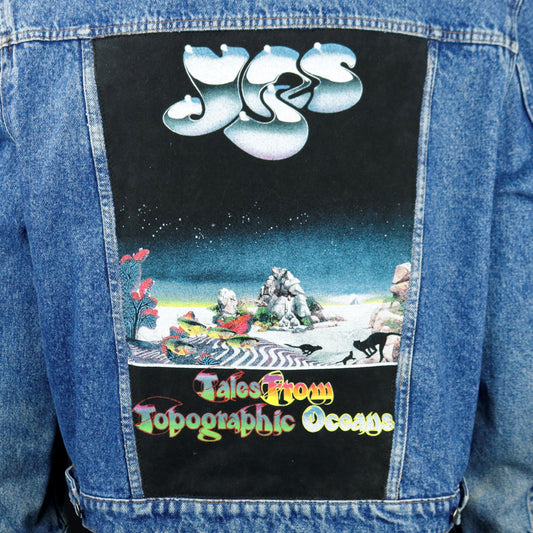 YES Band Levis Denim Jacket Roger Dean Mens XLARGE