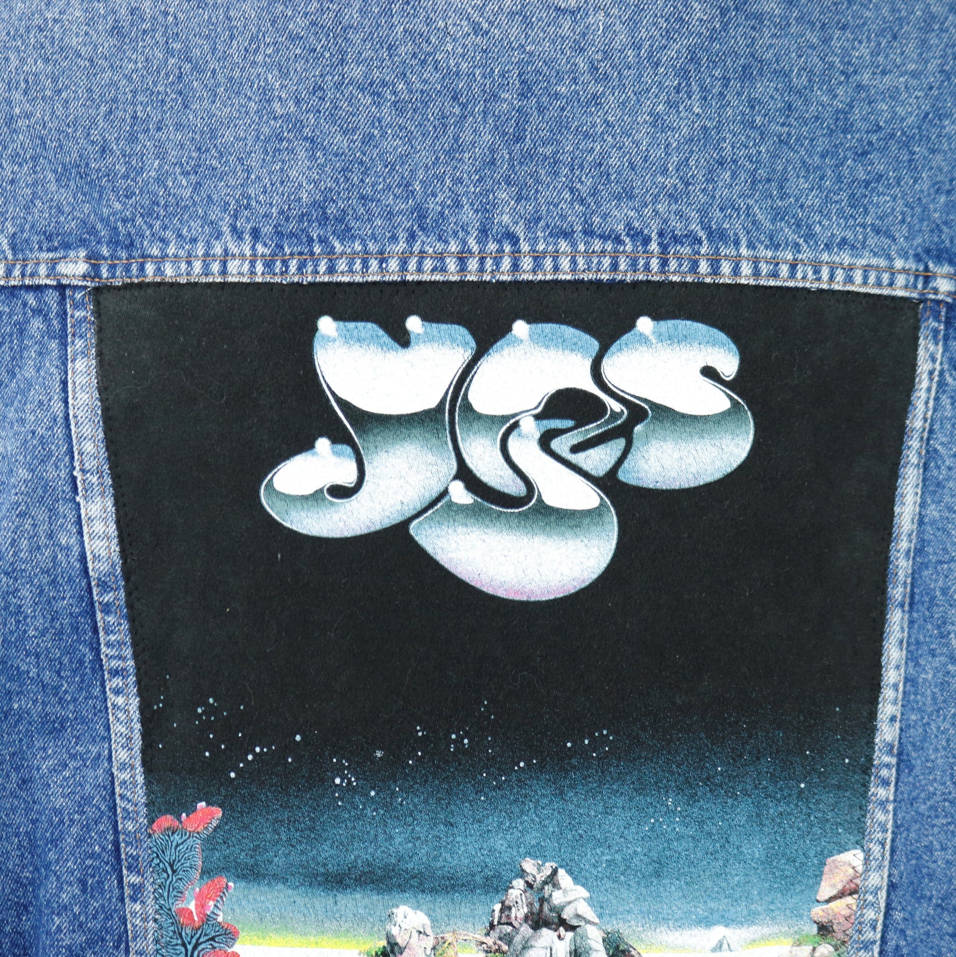 YES Band Levis Denim Jacket Roger Dean Mens XLARGE