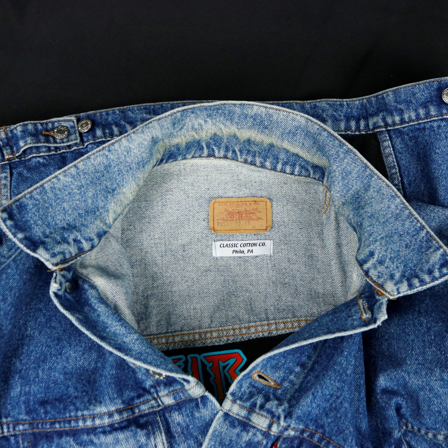 YES Band Levis Denim Jacket Roger Dean Mens XLARGE
