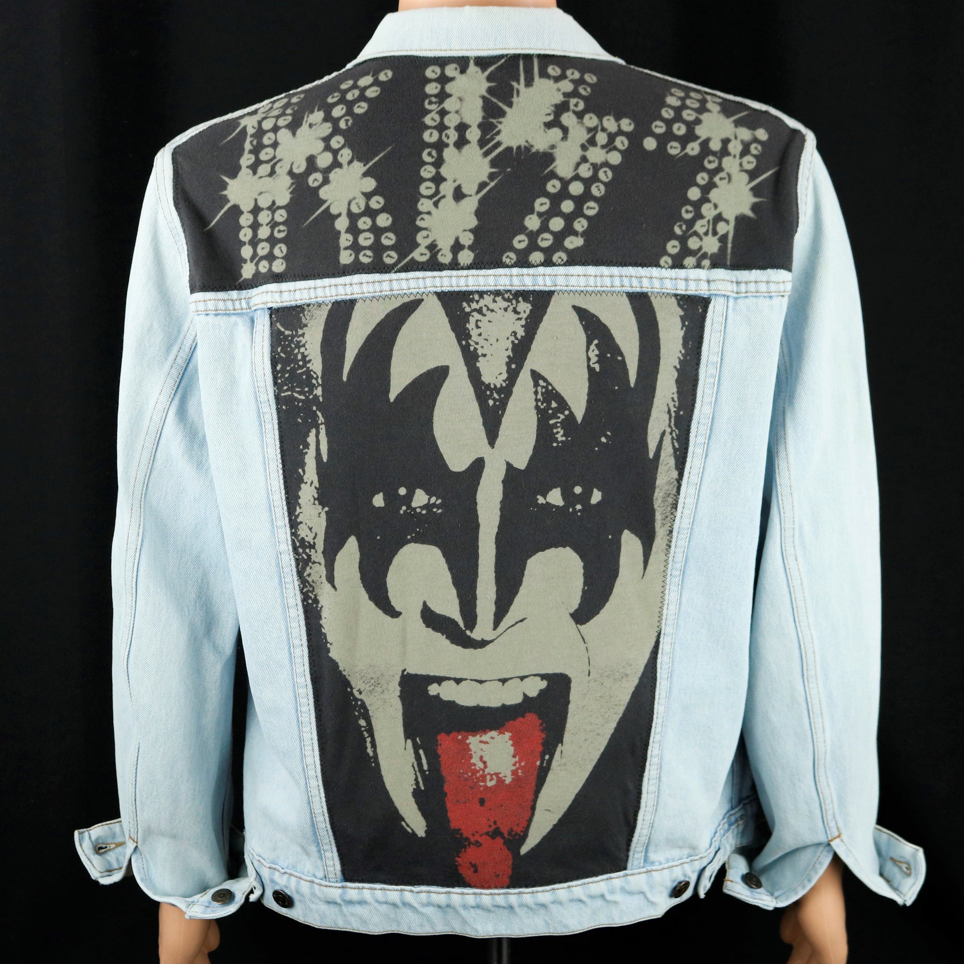 KISS Band Levis Denim Jacket Gene Simmons Upcycle Mens Large