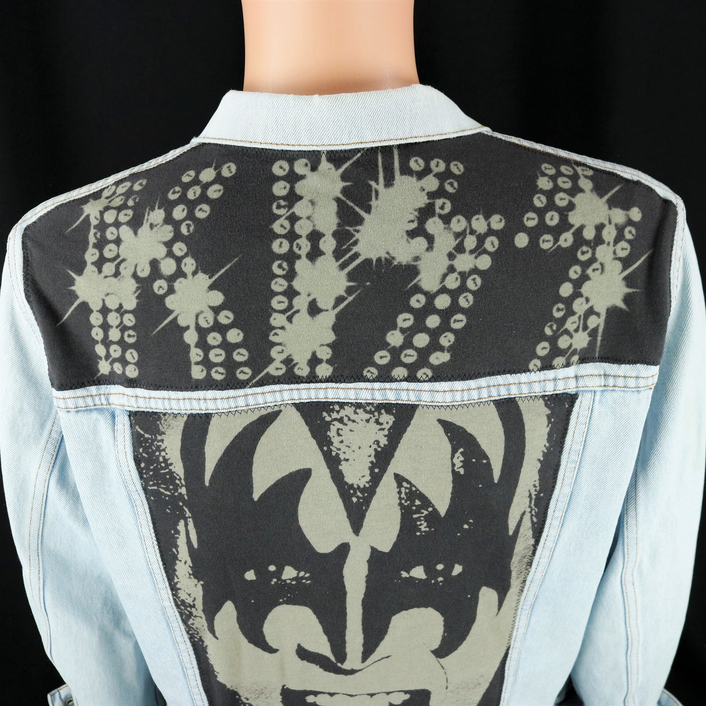 KISS Band Levis Denim Jacket Gene Simmons Upcycle Mens Large