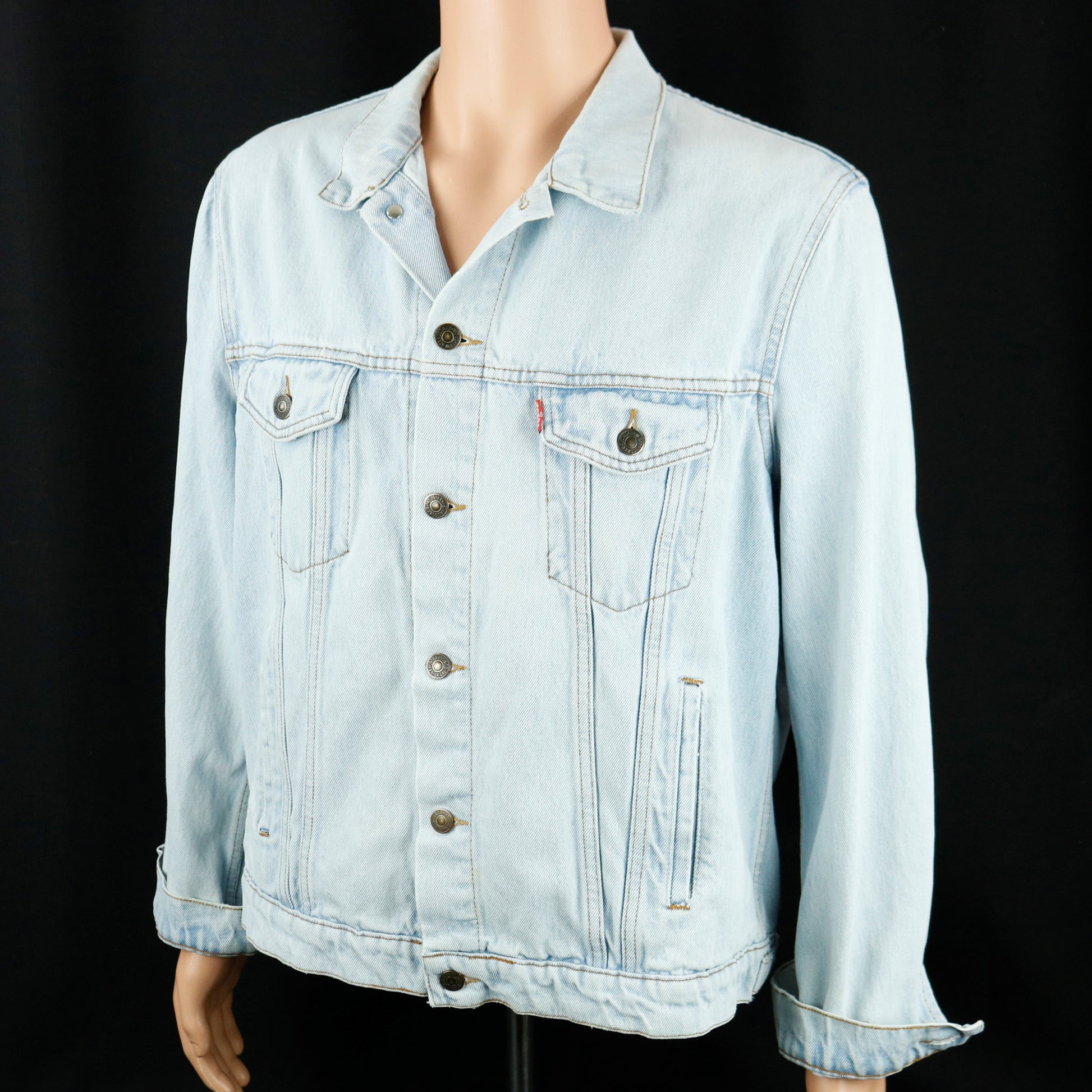 KISS Band Levis Denim Jacket Gene Simmons Upcycle Mens Large