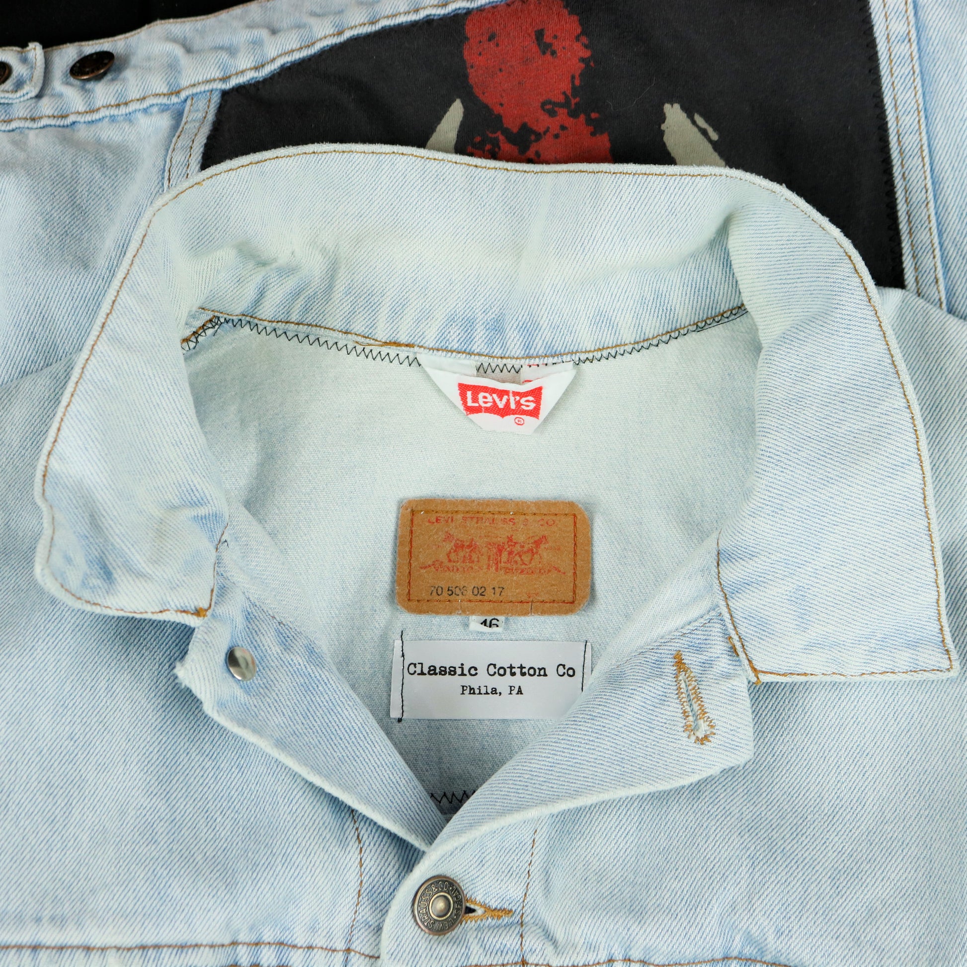 KISS Band Levis Denim Jacket Gene Simmons Upcycle Mens Large
