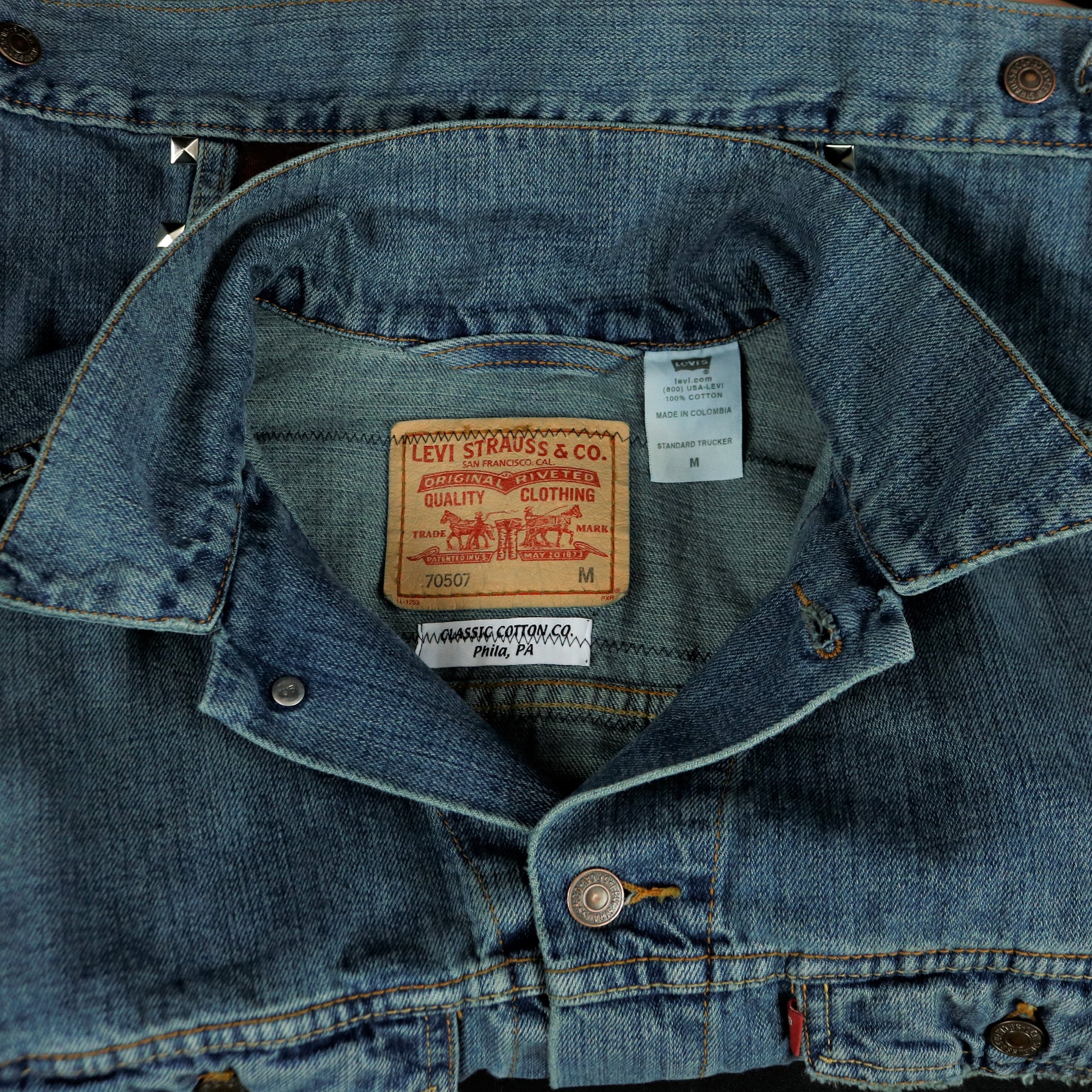 Rolling Stones Levis Denim Jacket Goats Head Soup Mens Medium