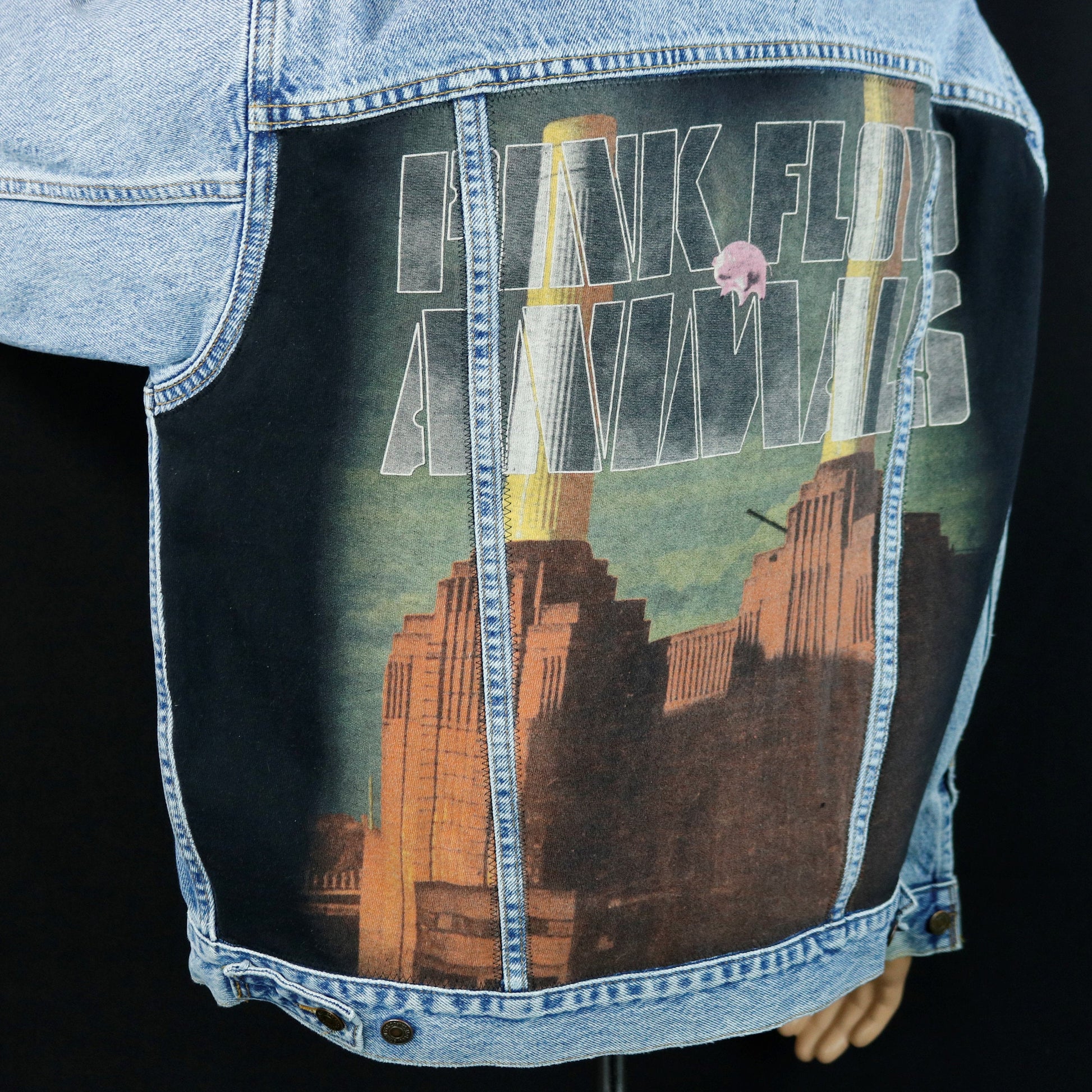 Pink Floyd Levis Denim Jacket Animal Blue Jean Mens MEDIUM