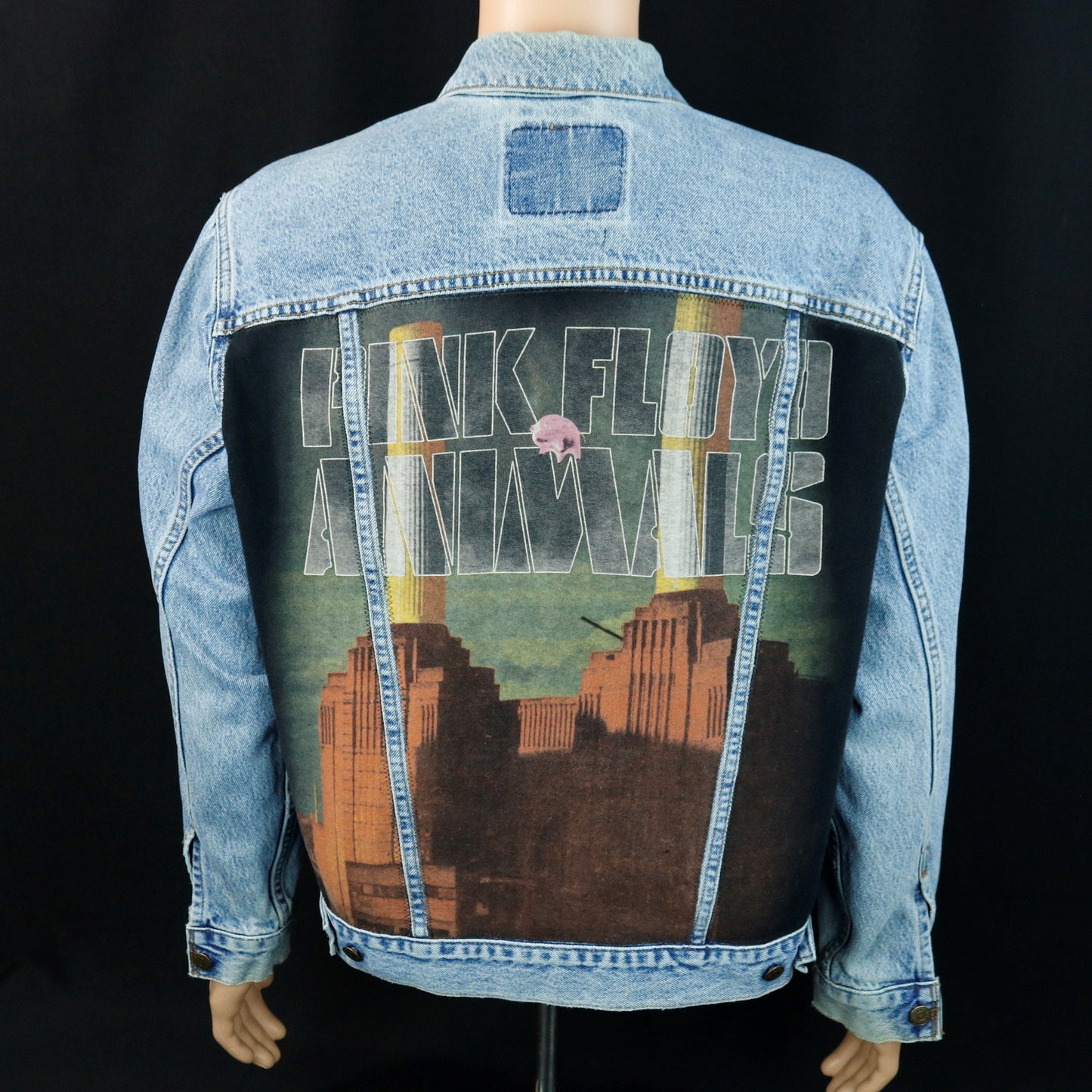 Pink Floyd Levis Denim Jacket Animal Blue Jean Mens MEDIUM
