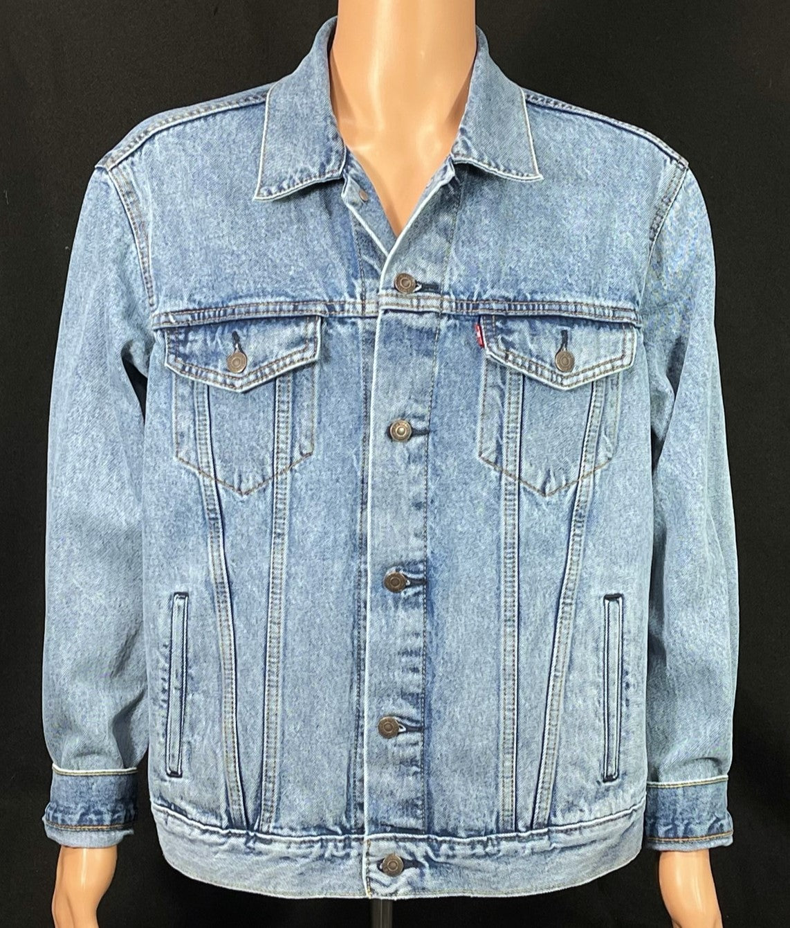Upcycle Iron Maiden Levi's Denim Jacket The Trooper  Men's Large Women's XLarge